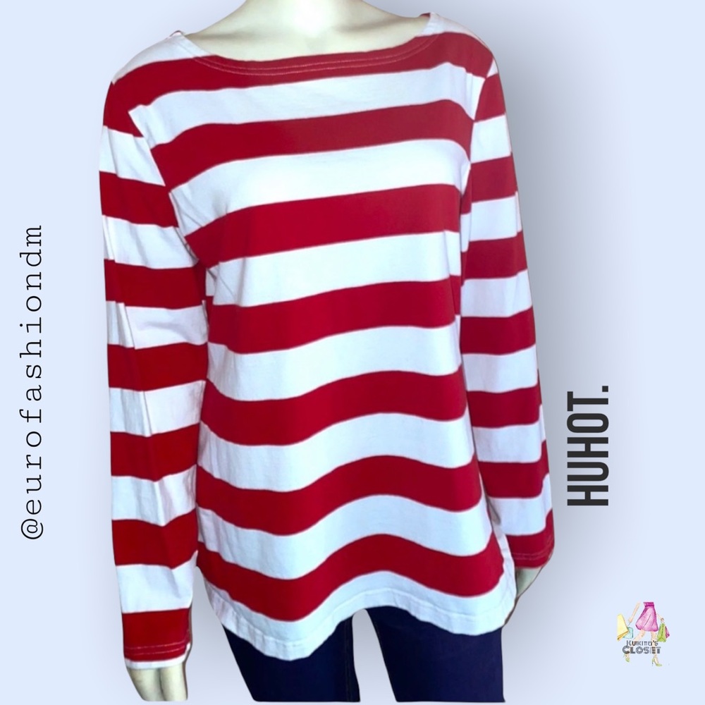 HUHOT | Long Sleeves Striped Tee.